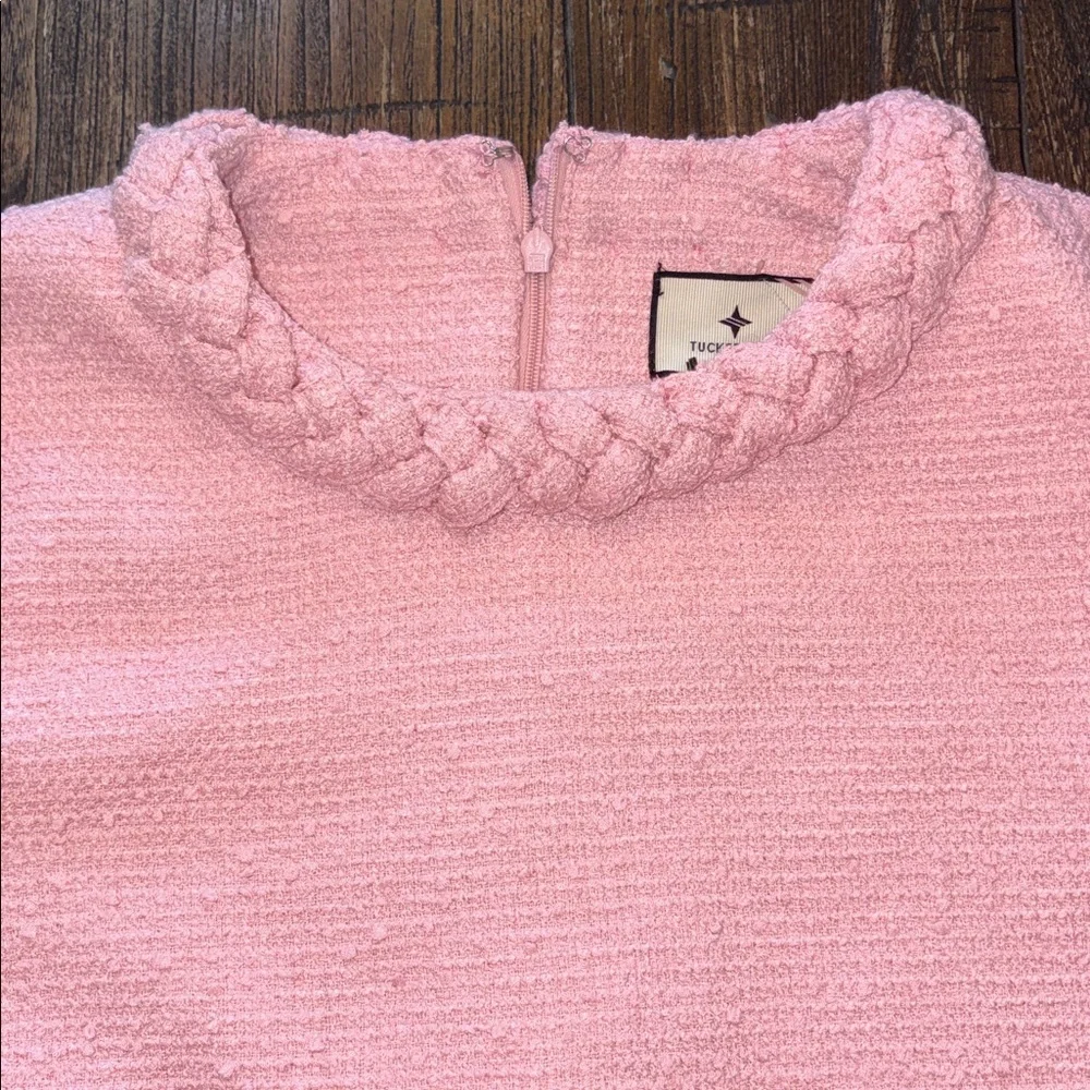 Tuckernuck Blossom Pink Tweed Jackie Dress Size XXL NWT - Picture 4 of 11